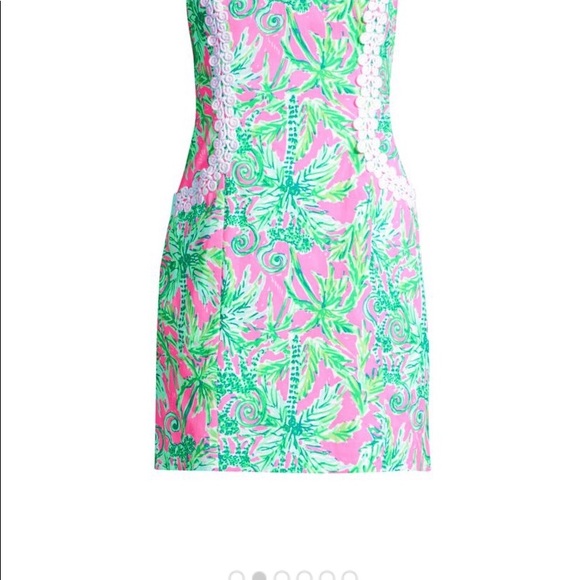 Lilly Pulitzer Shelli Floral Dress (Pink & Green) - Picture 2 of 4